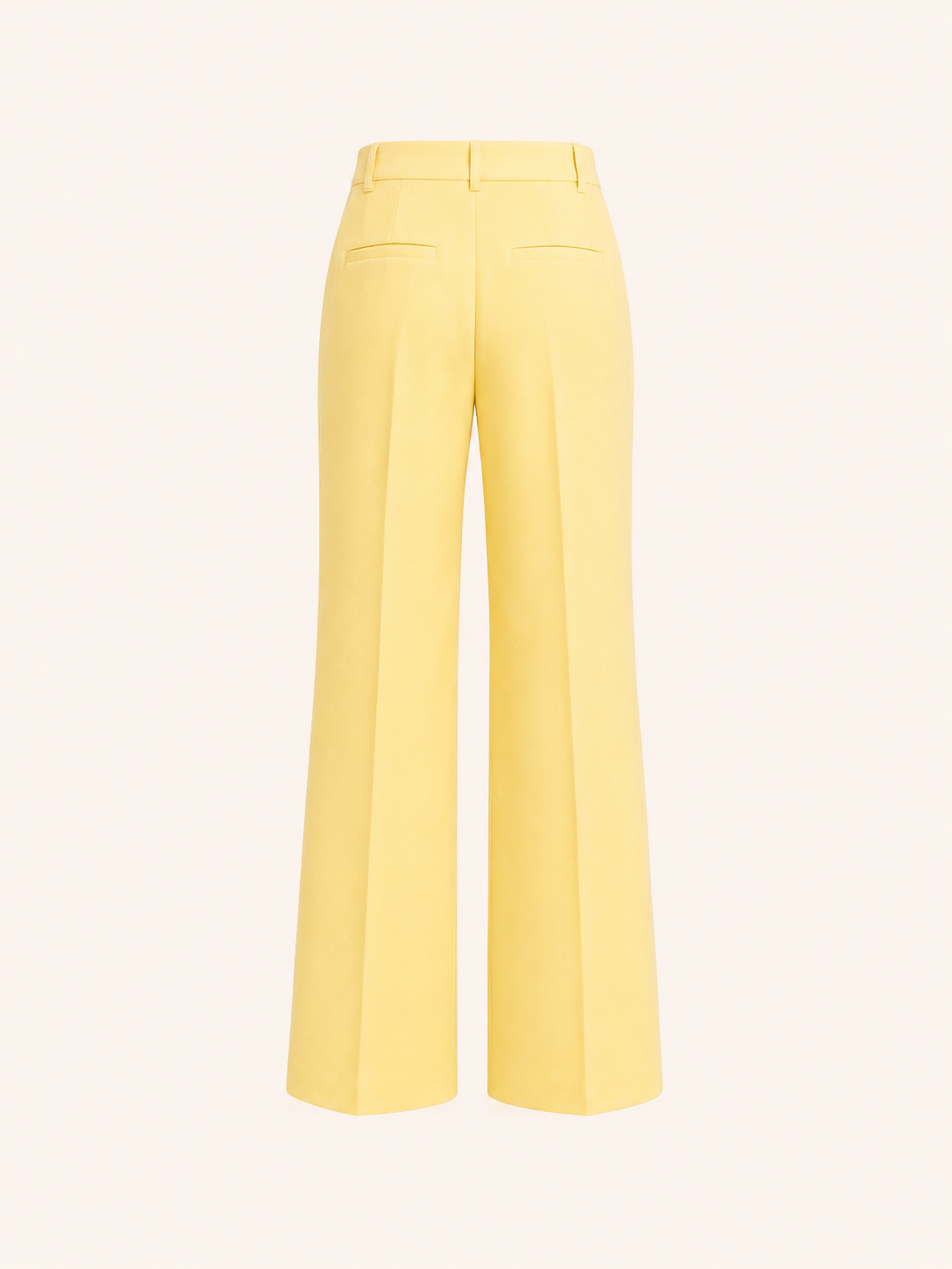 WIDE LEG TROUSERS / SOFT LEMON