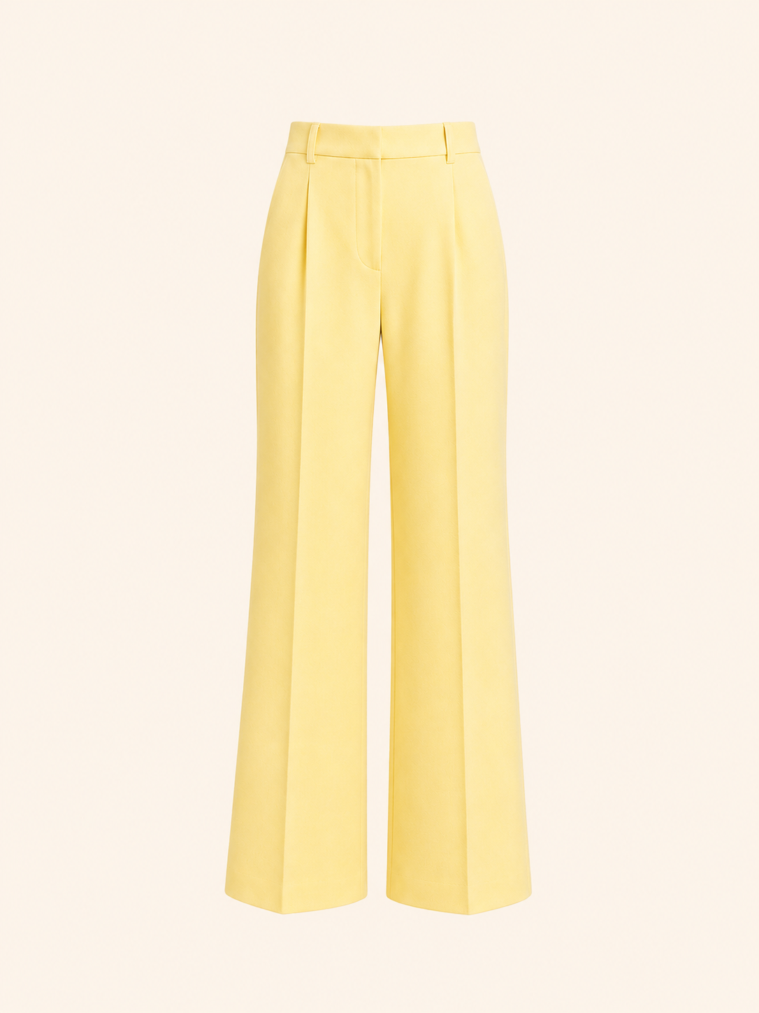 WIDE LEG TROUSERS / SOFT LEMON