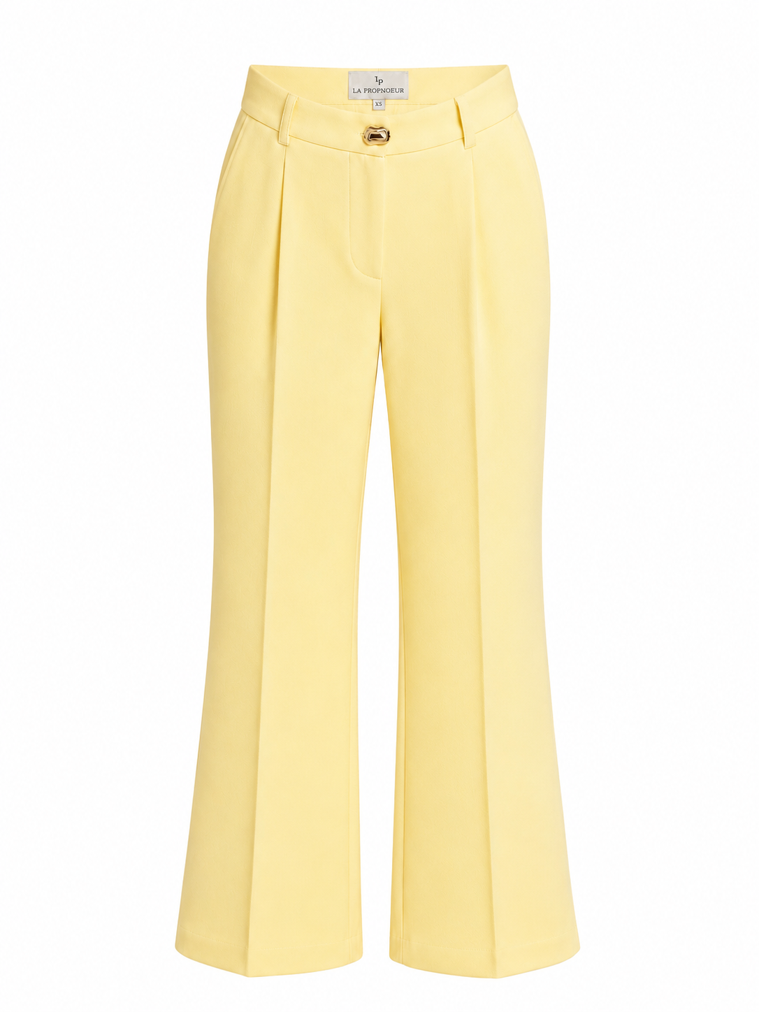 WIDE LEG TROUSERS / SOFT LEMON