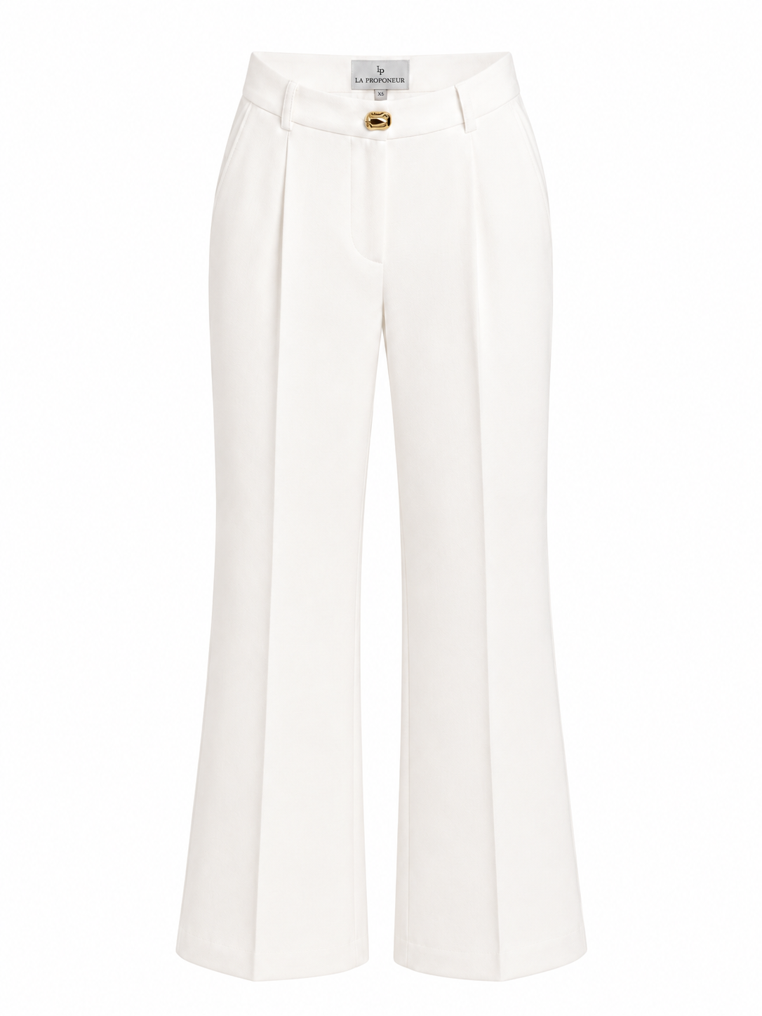 WIDE LEG TROUSERS / IVORY WHITE